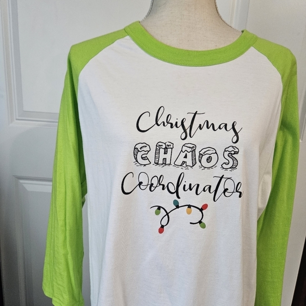 Christmas Chaos Coordinator Baseball Tee